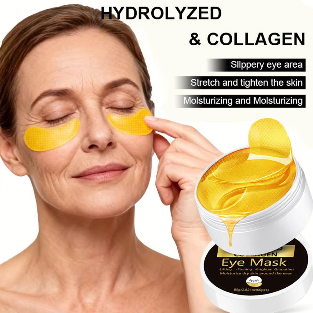 Collagen Under Eye Patches - Retinol Kollagen Gold Gel Augenmasken-Patches, Feuchtigkeitsspendende