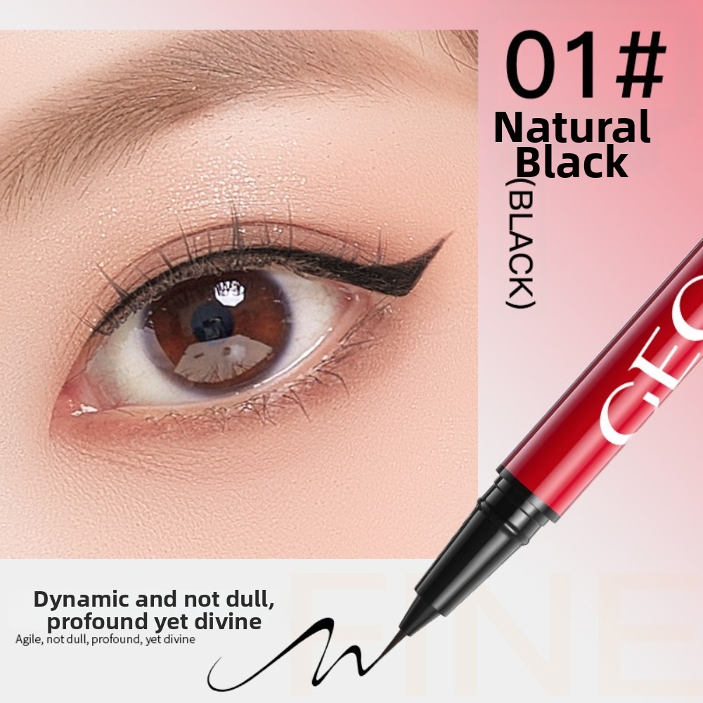 Waterproof Liquid Eyeliner Pen - Langlebiger, superflacher Flüssig-Eyeliner, schnelltrocknender, wasserfester Eyeliner-Stift,