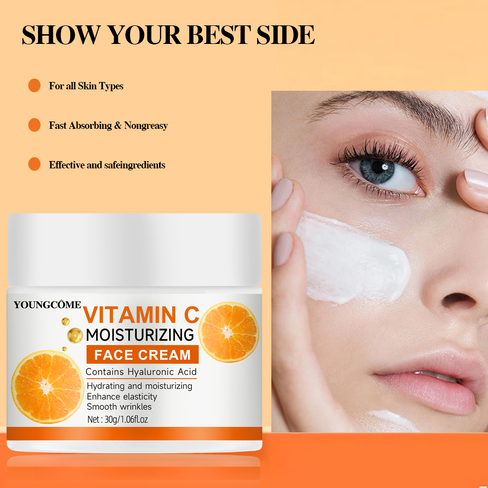 Hyaluronic Acid Facial Serum - Vitamin C Feuchtigkeitscreme Reparatur Anti-Aging-Essenz Gesichtspflege