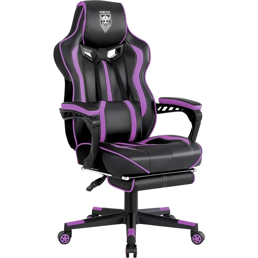 Massage - Ergonomischer Gaming-Stuhl für Erwachsene mit Massagefunktion,