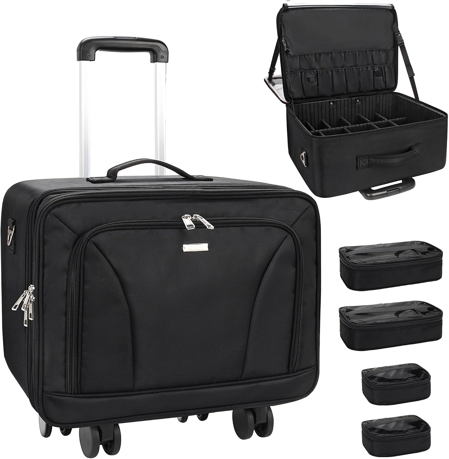 Makeup - Extragroßer Rollender Make-up-Reisekoffer mit 360°-Drehfunktion °