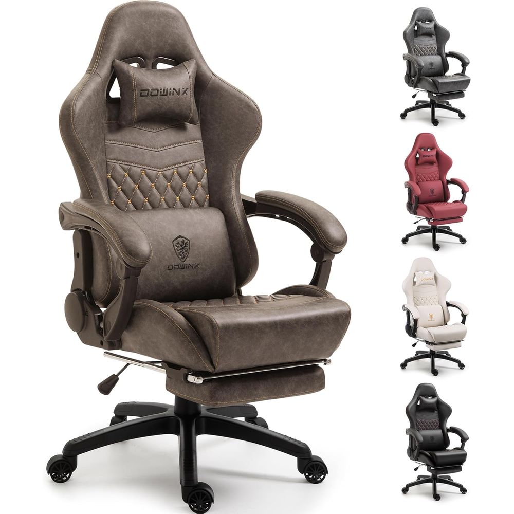 Massage - Großer & Robuster Vintage-Gaming-Stuhl für Erwachsene,