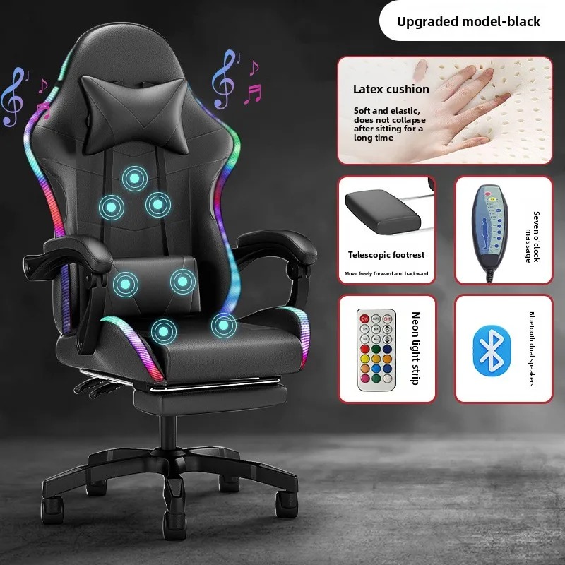 Massage - Beleuchteter Bluetooth-Lautsprecher mit LED-Display, Gaming-Stuhl, Anker-Stuhl,