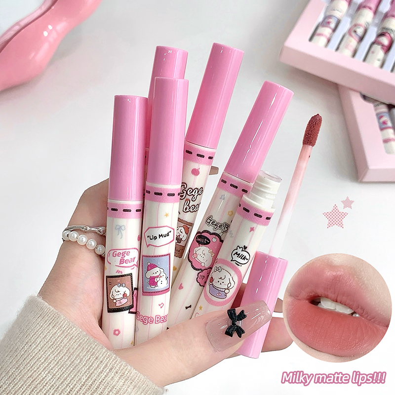 Gege Bear 6-teiliges Samt-Lipp – Matte Velvet Lip Tint Long Lasting Bewertung und Preis