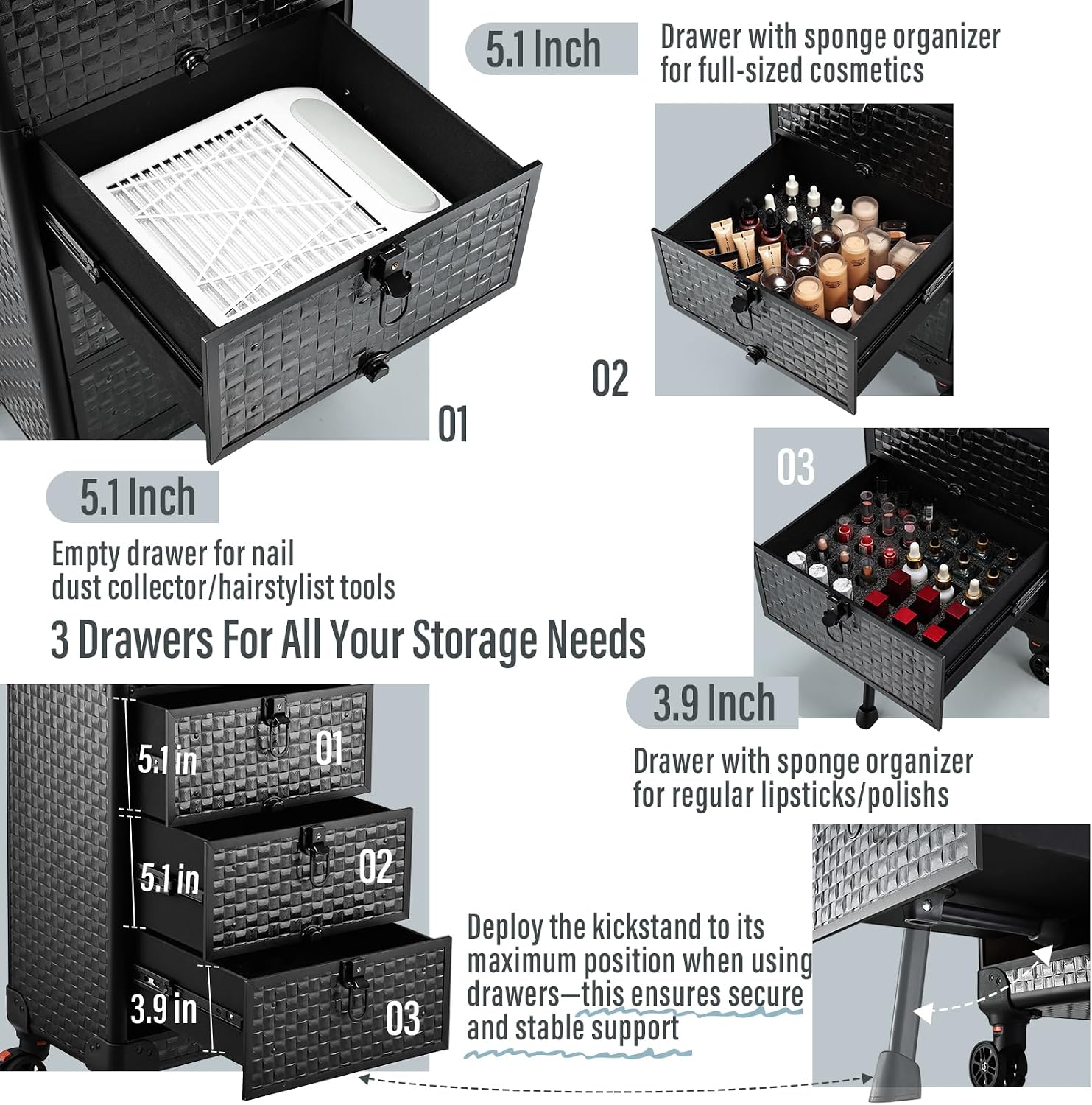 Rollbarer Salonwagen mit 3 Sch – Makeup Bewertung und Preis