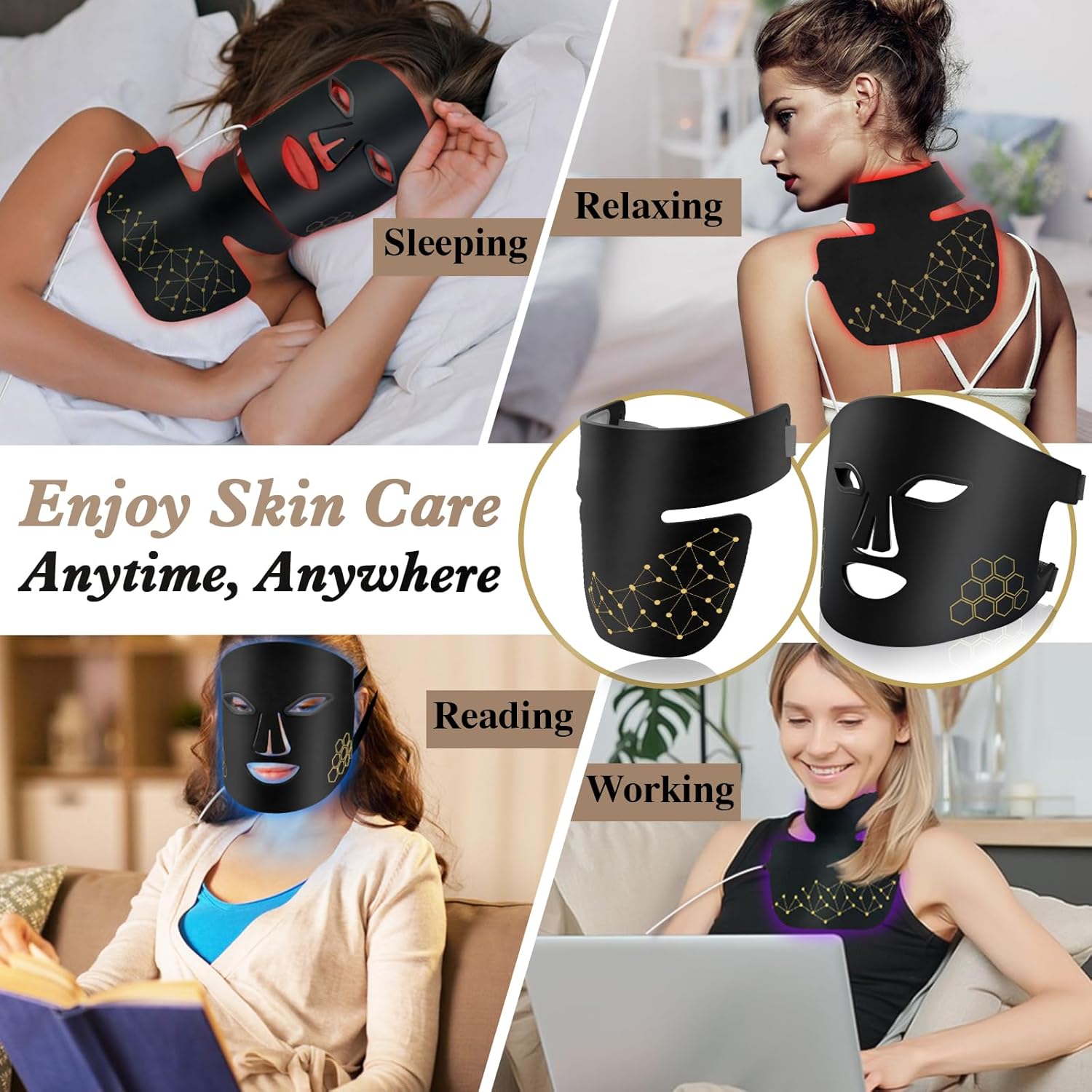 2-in-1 LED-Silikonmaske mit Na – Led Light Therapy Face Mask Bewertung und Preis