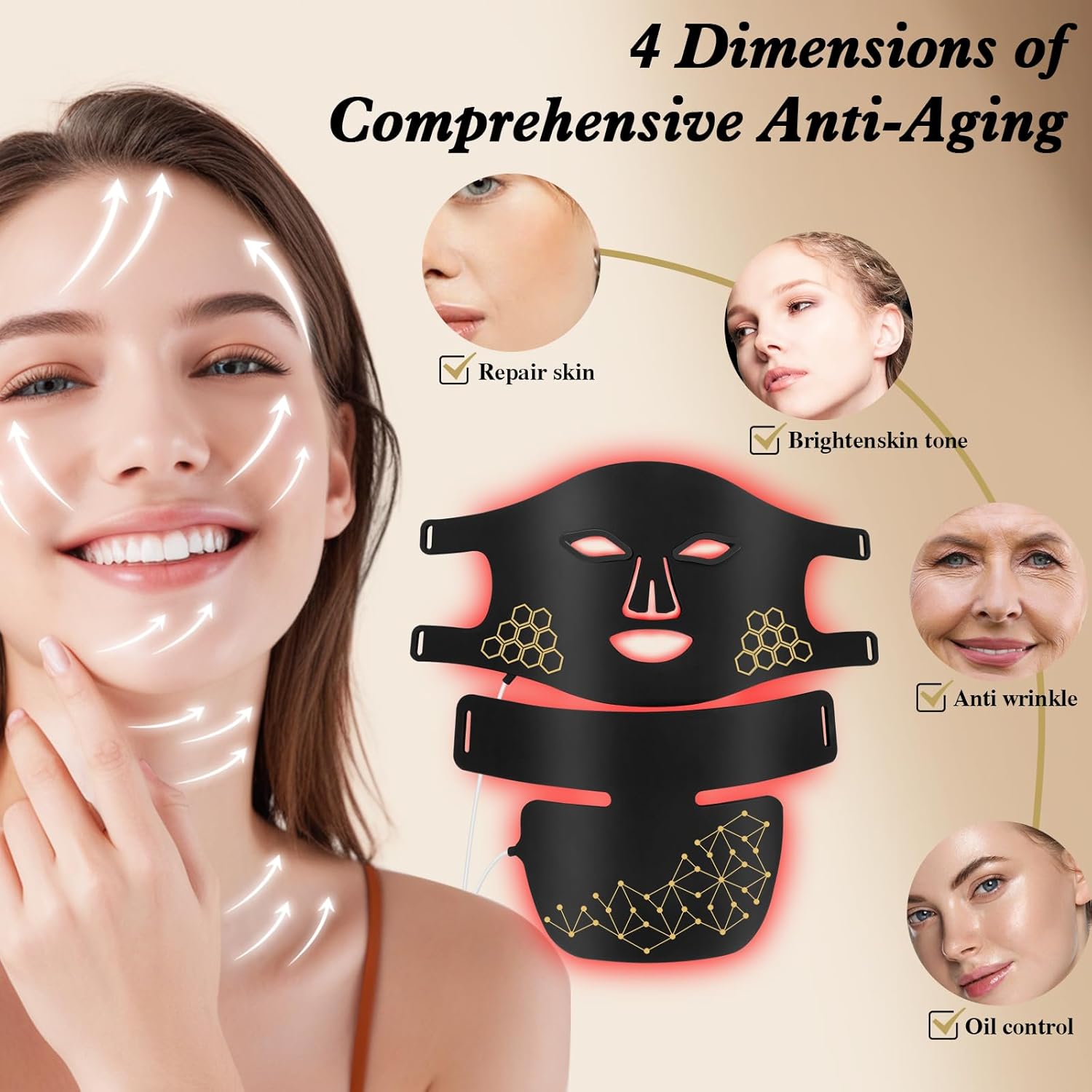 2-in-1 LED-Silikonmaske mit Na – Led Light Therapy Face Mask Bewertung und Preis