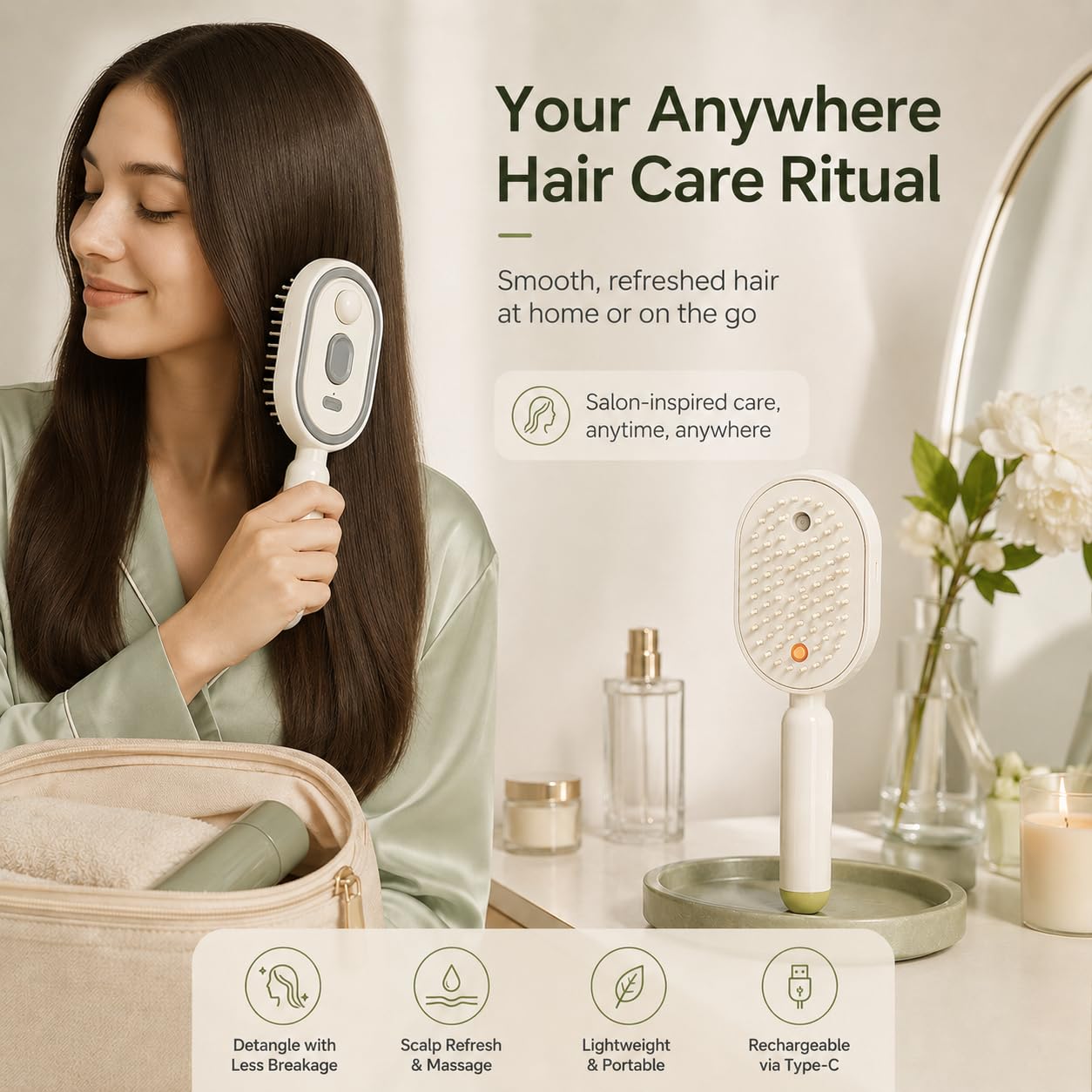 Elektrische Sprüh-Haarmassageb – Massage Bewertung und Preis
