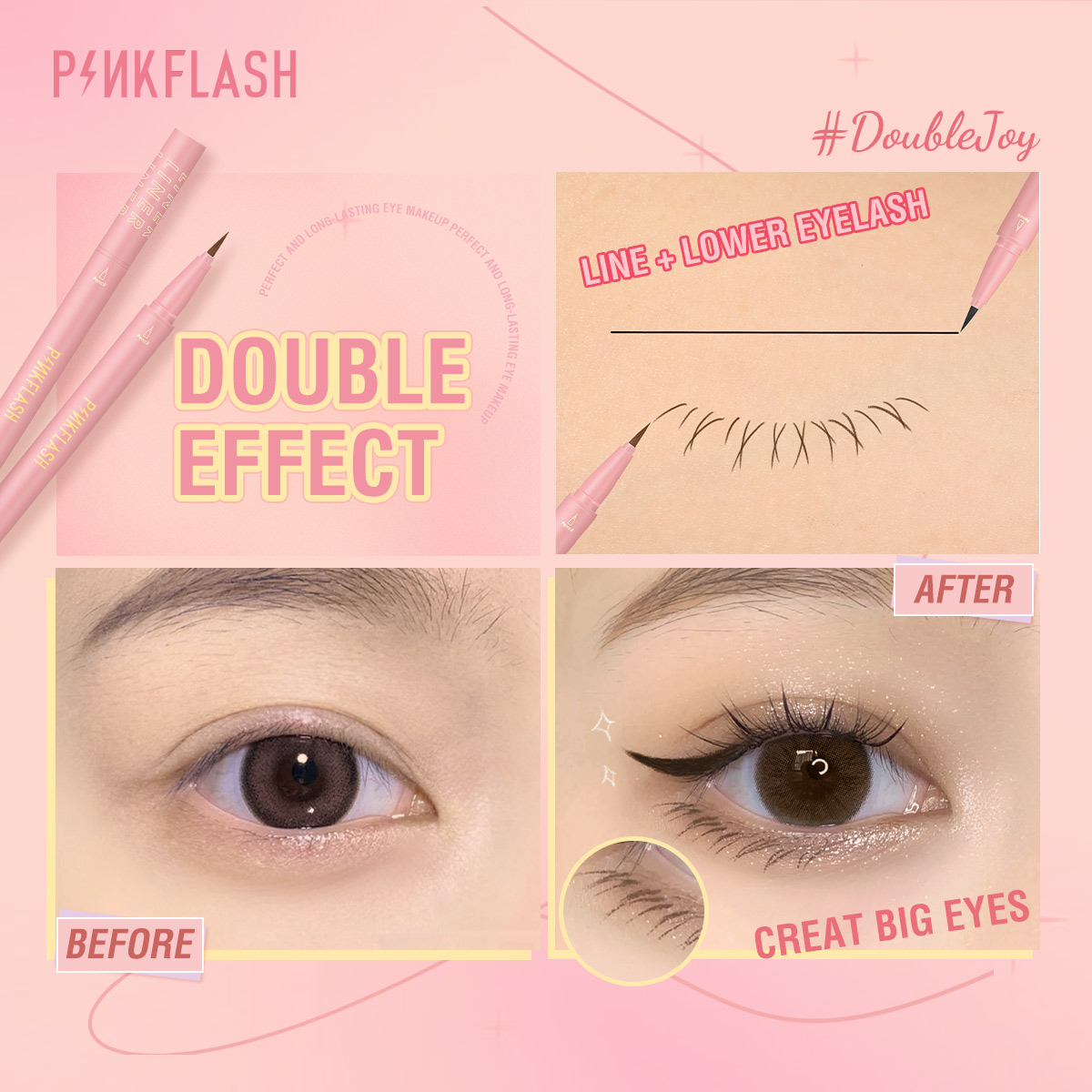 PINKFLASH Schwarz Flüssigen Ey – Waterproof Liquid Eyeliner Pen Bewertung und Preis