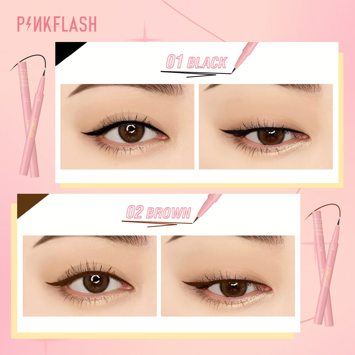 PINKFLASH Schwarz Flüssigen Ey – Waterproof Liquid Eyeliner Pen Bewertung und Preis