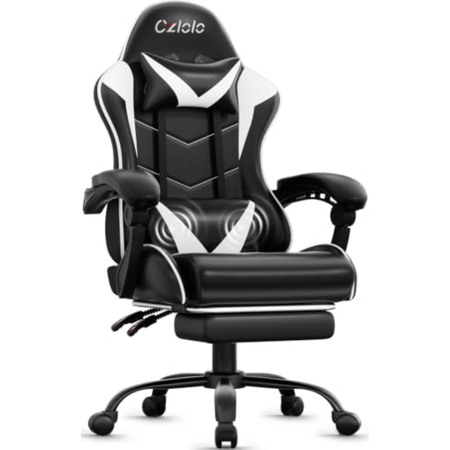 Gaming-Stuhl mit Fußstütze, Ra – Massage Bewertung und Preis