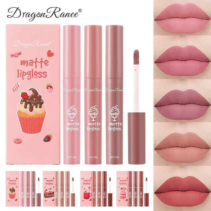 3-teiliges Set Samt-Matte Nude – Matte Velvet Lip Tint Long Lasting Bewertung und Preis