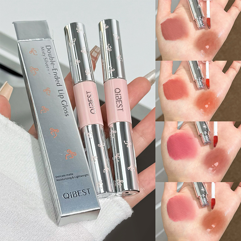 QIBEST Doppelkopf-Matt-Samt-Fl – Matte Velvet Lip Tint Long Lasting Bewertung und Preis
