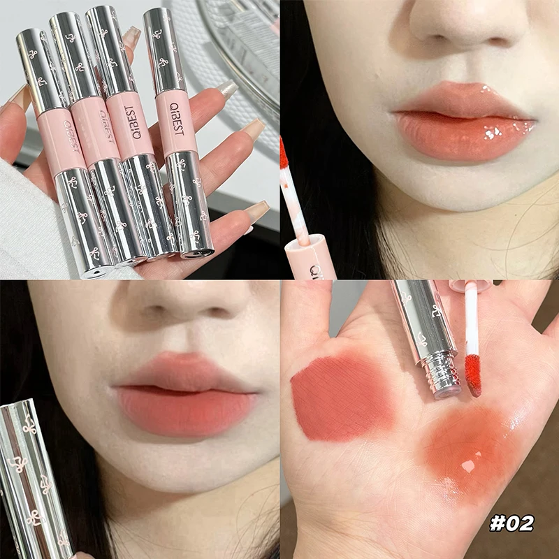 QIBEST Doppelkopf-Matt-Samt-Fl – Matte Velvet Lip Tint Long Lasting Bewertung und Preis