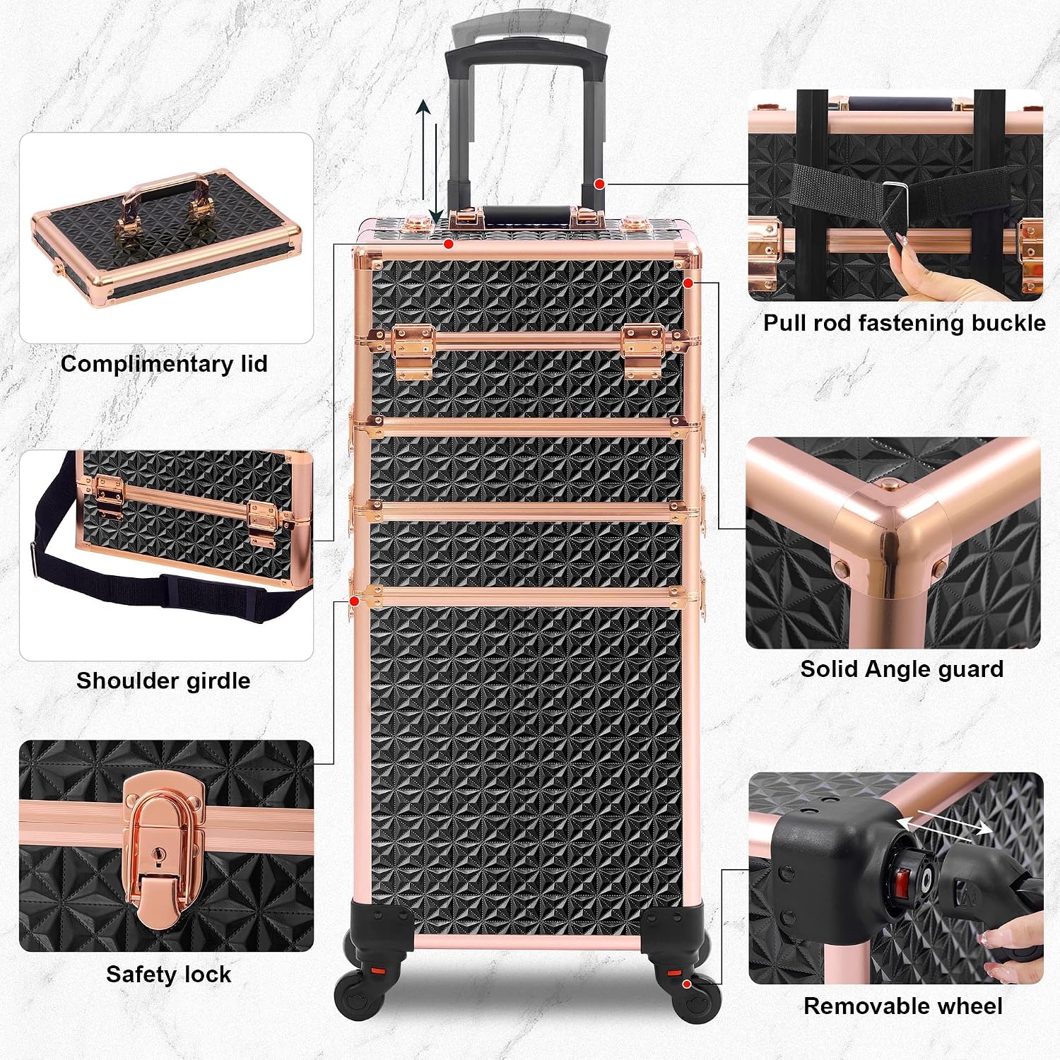 Rollbarer Make-up-Koffer, Kosm – Makeup Bewertung und Preis