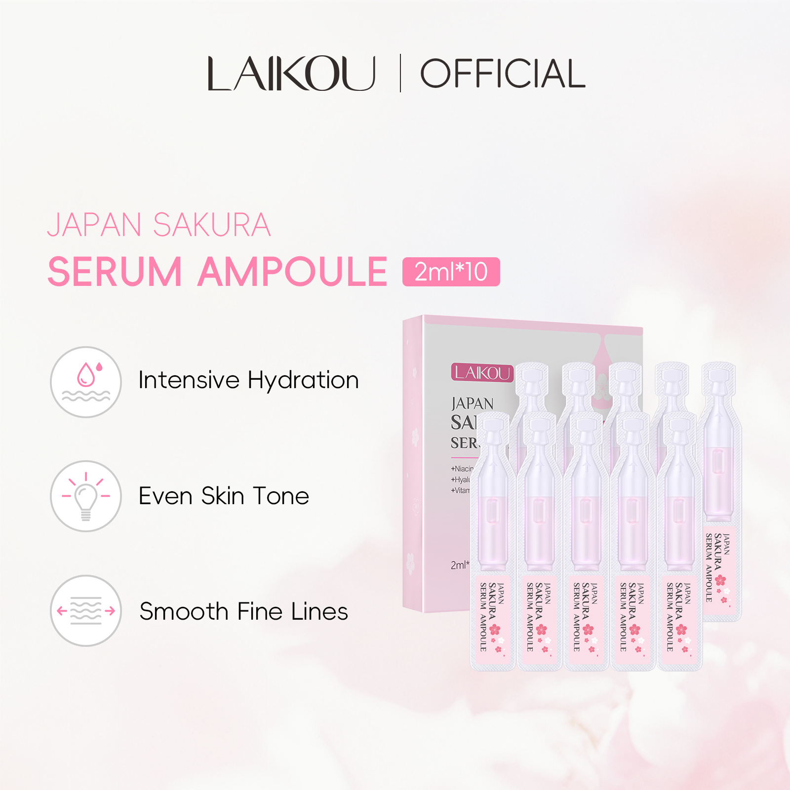 10 Stück Sakura Feuchtigkeitss – Niacinamide Pore Shrinking Essence Bewertung und Preis
